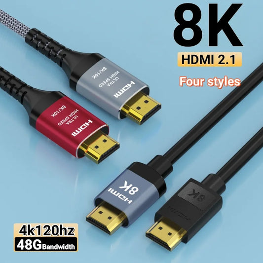 Luxprojecteur Long 8K HDMI 2.1 Cable – Ultra High Speed Braided Cord