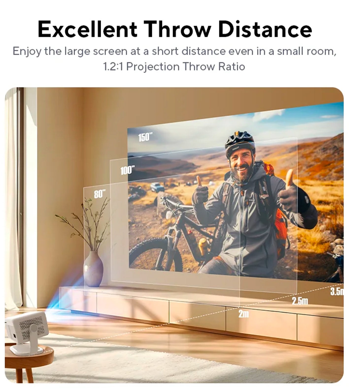 Magcubic Luxprojecteur – Native 1080P 650ANSI 4K Android 11