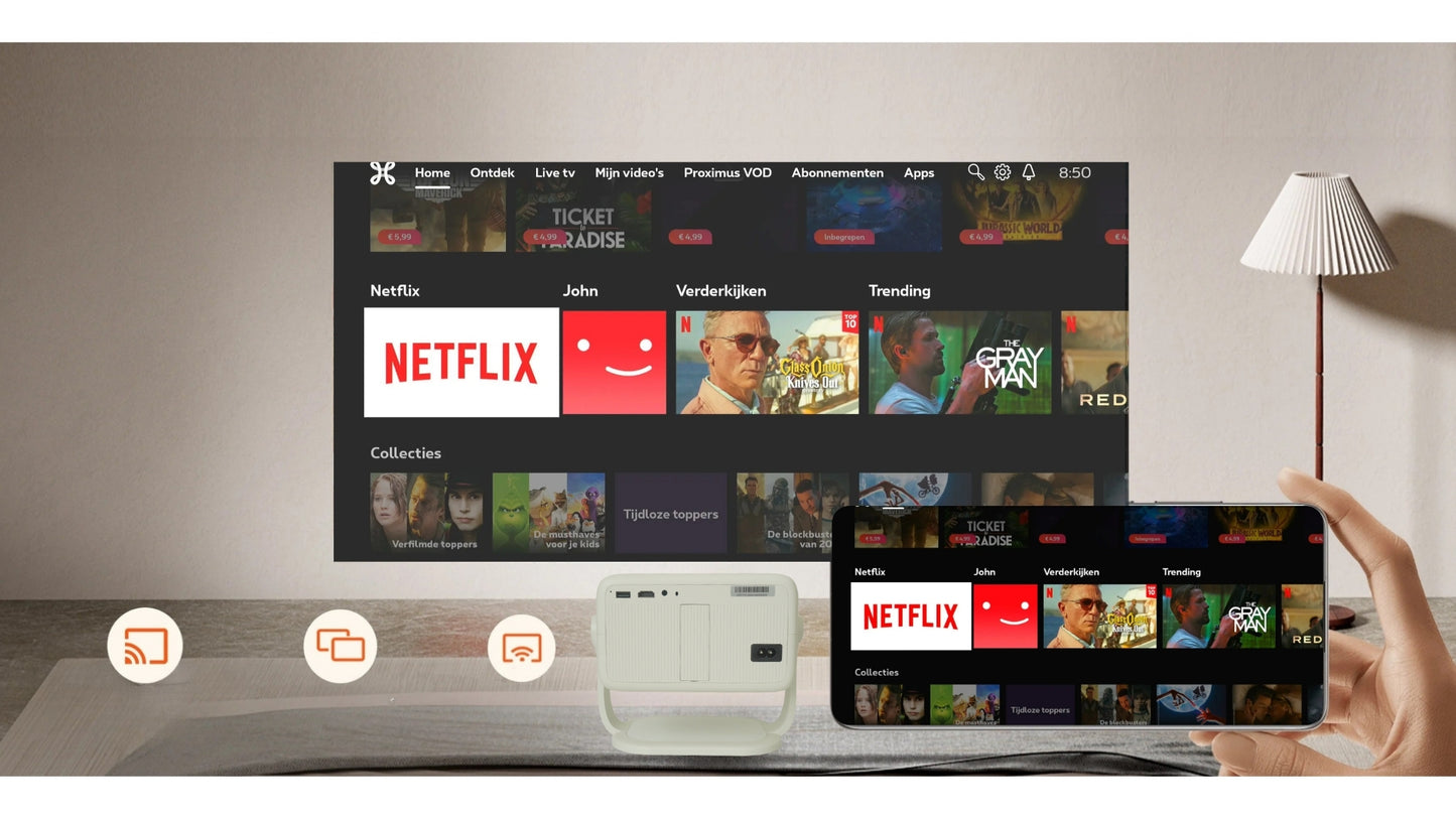 Magcubic Luxprojecteur – Native 1080P 650ANSI 4K Android 11